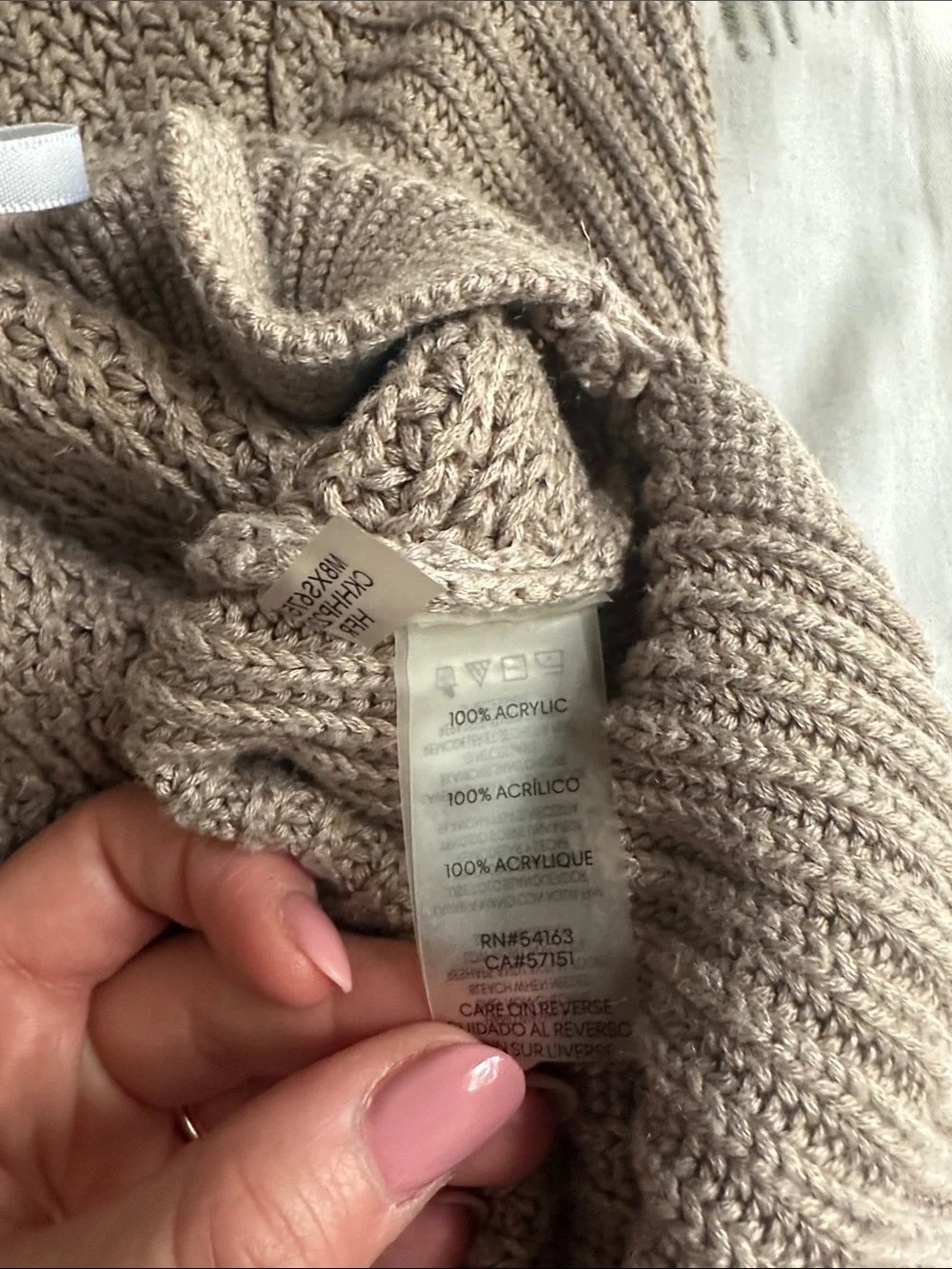 Calvin Klein Turtleneck Cable-Knit Sweater - Taupe size small